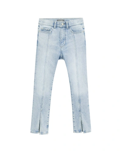 Shop Dl1961 Emie Straight High-rise Jean In Blue