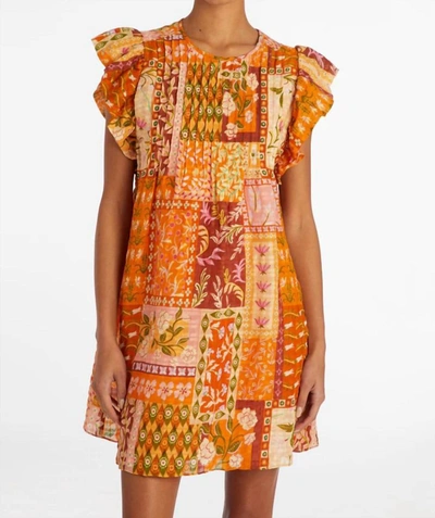 Shop Marie Oliver Caite Sleeveless Dress In Poppy Patchwork In Multi