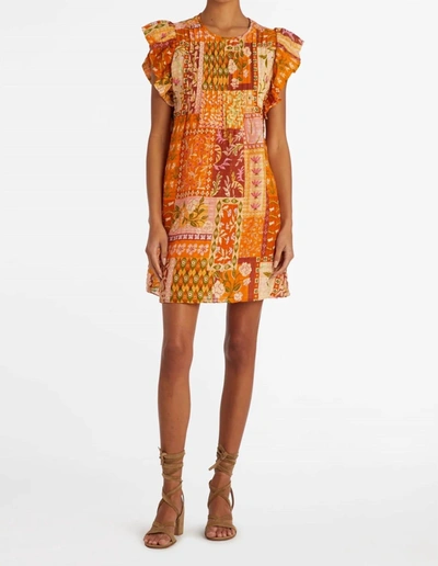 Shop Marie Oliver Caite Sleeveless Dress In Poppy Patchwork In Multi