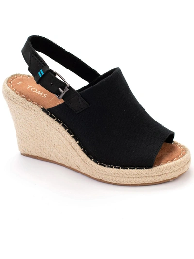Shop Toms Monica Womens Open Toe Espadrilles Wedge Sandals In Multi