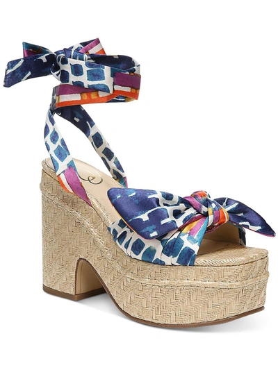 Shop Sam Edelman Tula Womens Dressy Slip On Platform Sandals In Multi