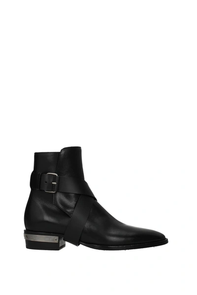 Balmain Boot Leather In Black | ModeSens