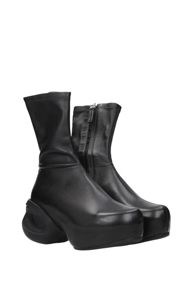Shop Givenchy Ankle Boots Clog Leather Black