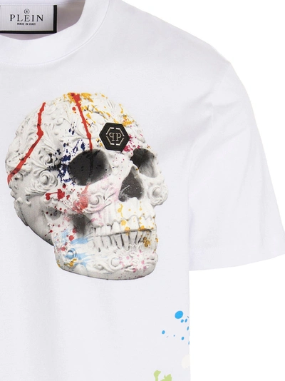 Shop Philipp Plein T-shirt 'dripping Skull'