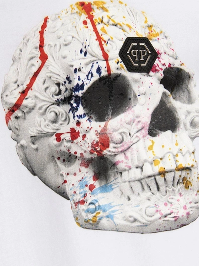 Shop Philipp Plein T-shirt 'dripping Skull'