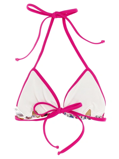 Shop Mc2 Saint Barth Leah Bikini Top Beachwear In Multicolor