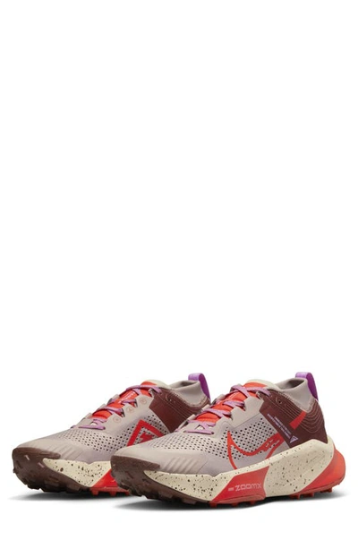 Shop Nike Zoomx Zegama Trail Running Shoe In Taupe/ Dark Pony/ Sanddrift