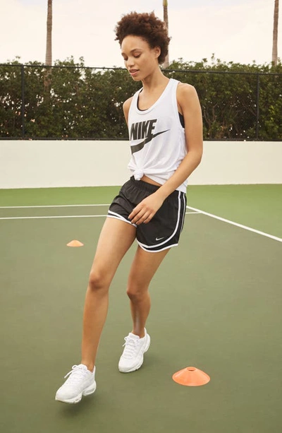 Shop Nike Dri-fit Tempo Running Shorts In White/ White/ White/ Wolf Grey