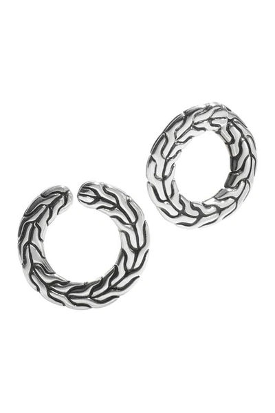John Hardy Sterling Silver Textured Open Circle Stud Earrings In Silver