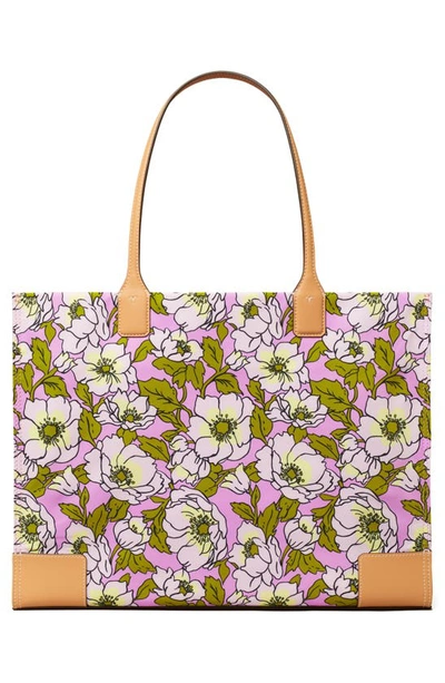 Tory Burch Small Ella Floral Recycled Polyester Tote In Bold Flower