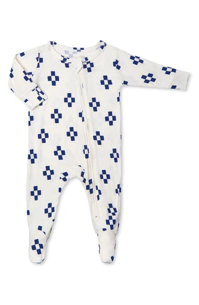 Shop Baby Grey By Everly Grey Print Footie In Geo
