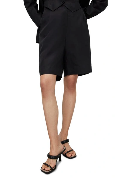 Shop Allsaints Petra Longline Shorts In Black