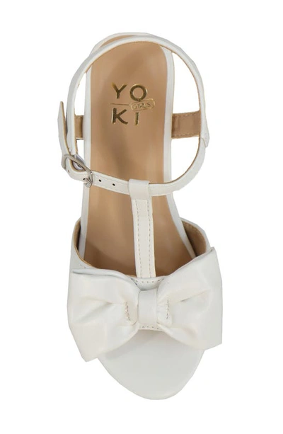 Shop Yoki Kids' Chic Heeled Sandal In White