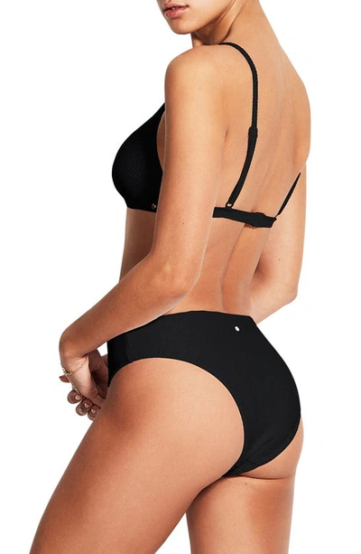 Shop Seafolly Essentials High Waist Bikini Bottoms In Black