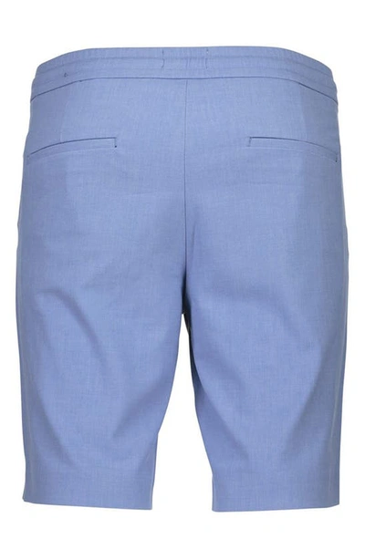 Shop Lindbergh Relaxed Suit Shorts In Blue Mix