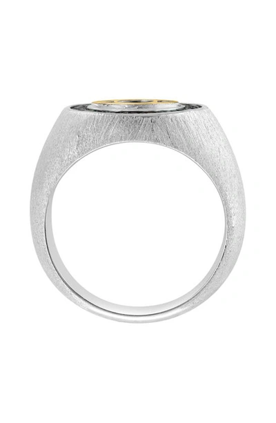 Shop Effy Sterling Silver & 14k Gold Evil Eye Signet Ring In Silver Multi