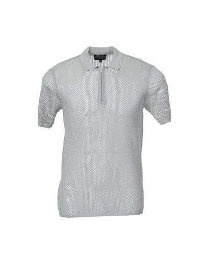 Emporio Armani Polo Shirts In Light Grey