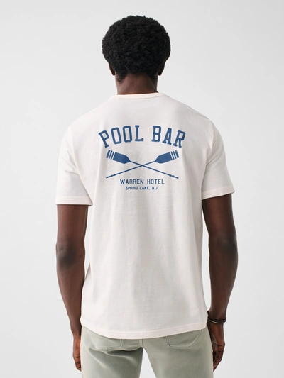 Shop Faherty Spring Lake Short-sleeve Crew Pool Bar T-shirt In White