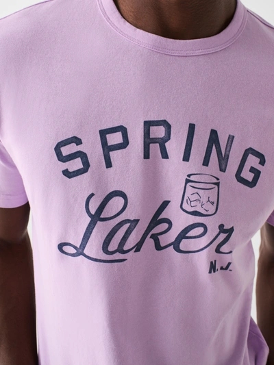 Shop Faherty Spring Lake Short-sleeve Crew Lakers T-shirt In Faded Lilac