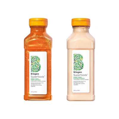 Shop Briogeo Superfoods Mango And Cherry Balancing Shampoo And Conditioner In Default Title