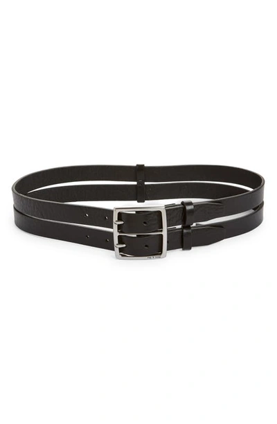 Shop Rag & Bone Hookup Leather Belt In Black
