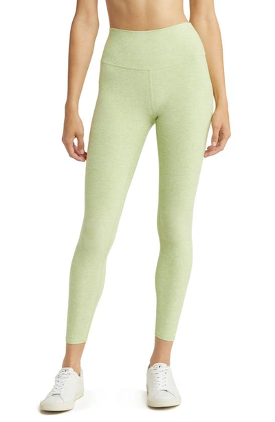 Shop Alo Yoga High Waist Alosoft 7/8 Leggings In Iced Green Tea Heather