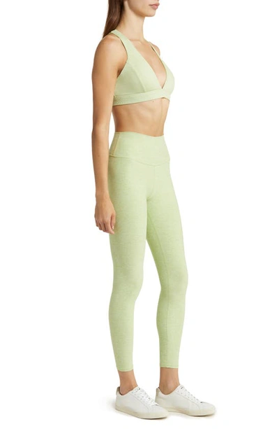 Shop Alo Yoga High Waist Alosoft 7/8 Leggings In Iced Green Tea Heather