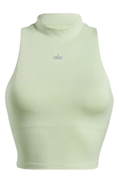 Shop Alo Yoga That Shelf Bra Alosoft Tank In Iced Green Tea