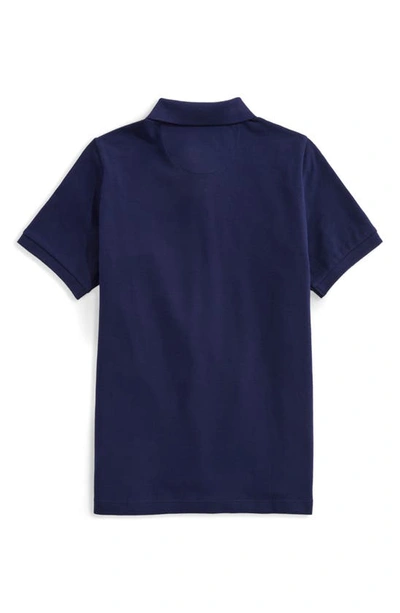 Shop Vineyard Vines Kids' Tipped Piqué Polo In Nautical Navy