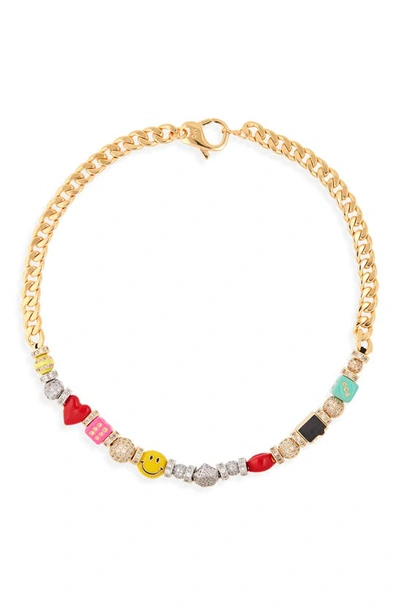Shop Martha Calvo Studio Charm Necklace In Gold