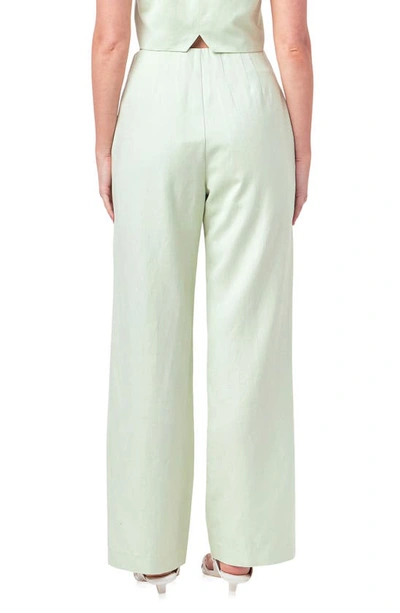 English Factory High Waist Wide Leg Pants In Green