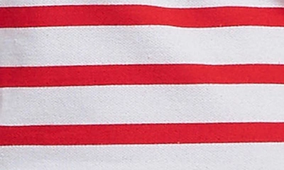 English Factory Stripe Polo Shirt In Red