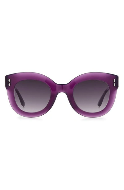 Shop Isabel Marant 49mm Gradient Round Sunglasses In Violet