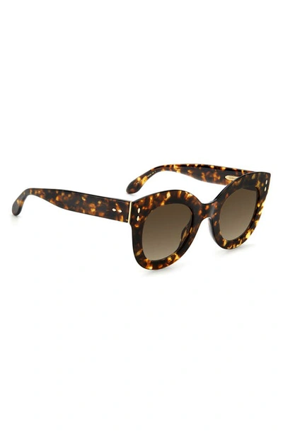 Shop Isabel Marant 49mm Gradient Round Sunglasses In Havana / Brown Gradient