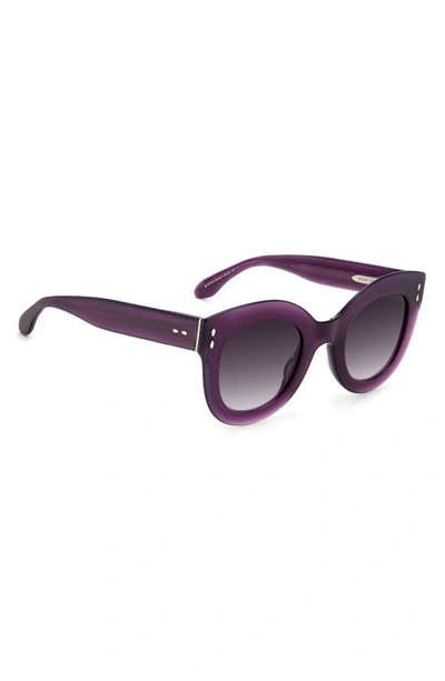 Shop Isabel Marant 49mm Gradient Round Sunglasses In Violet