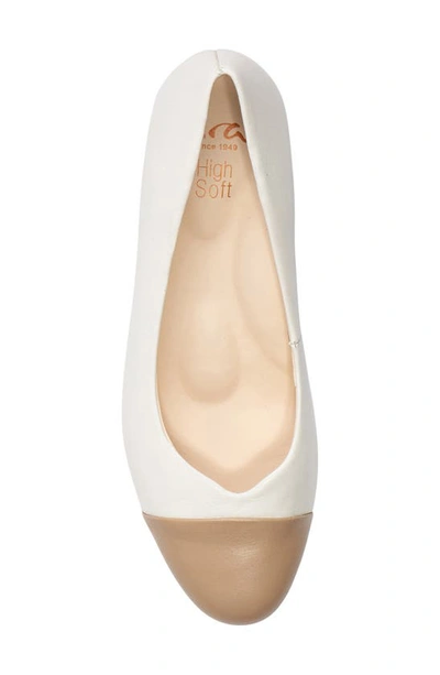 Shop Ara Nanette Block Heel Pump In Cream Calf / Sand Calf Toe