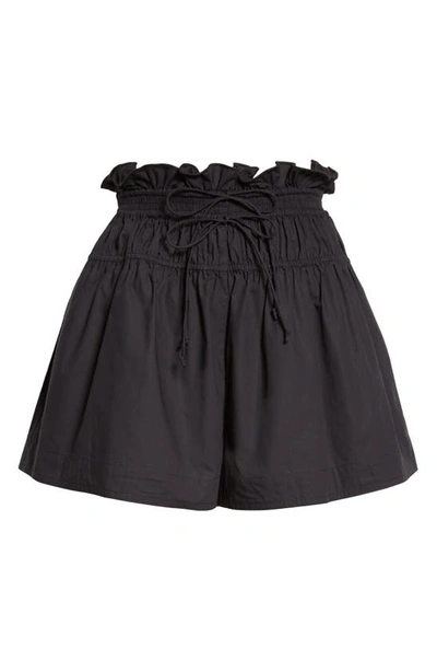 Shop Ulla Johnson Rylan Cotton Shorts In Noir