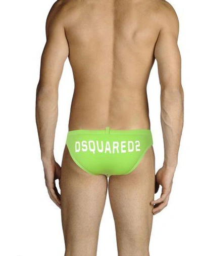 Shop Dsquared2 Brief Trunks In Green