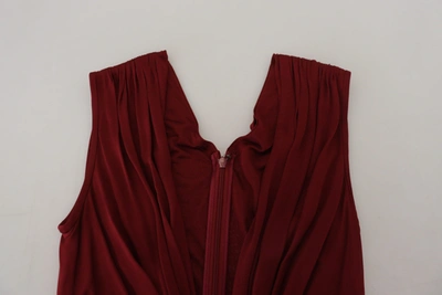 Shop Dolce & Gabbana Bordeaux Silk Stretch Top Vest Women's Blouse