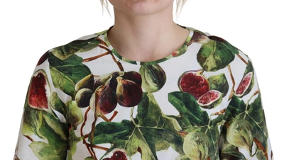 Shop Dolce & Gabbana Crew-neck Cotton Top Blouse Fruit Women's T-shirt In Multicolor