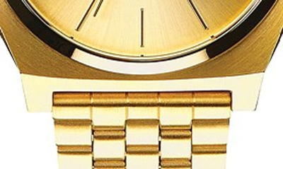 Shop Nixon The Time Teller Bracelet Watch, 37mm In Gold