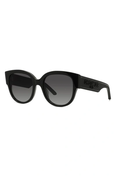 Shop Dior Wil Bu 54mm Cat Eye Sunglasses In Black/ Grey