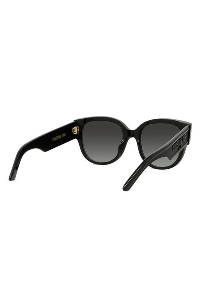 Shop Dior Wil Bu 54mm Cat Eye Sunglasses In Black/ Grey