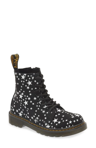 Shop Dr. Martens Kids' 1460 Star Boot In Black/ White Star