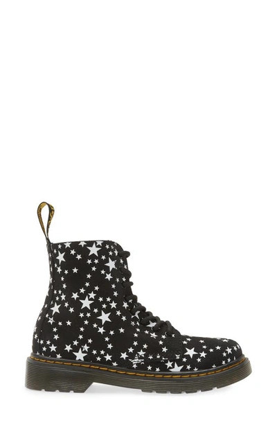 Shop Dr. Martens Kids' 1460 Star Boot In Black/ White Star