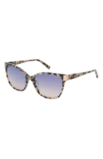Ted Baker 56mm Cat Eye Sunglasses In Ivory