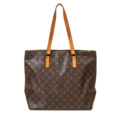 Pre-owned Louis Vuitton Cabas Mezzo In Brown