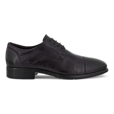 Shop Ecco Men's Citytray Plus Toe Cap Derby Shoe In Black