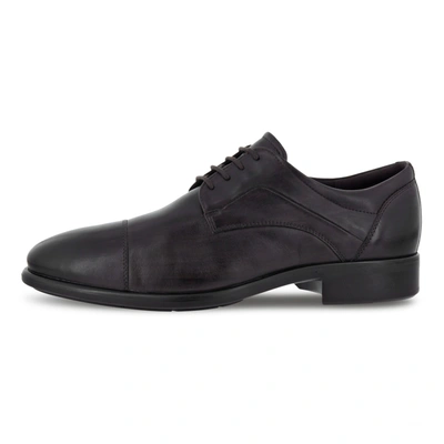 Shop Ecco Men's Citytray Plus Toe Cap Derby Shoe In Black