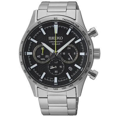 Seiko Men's Classic Black Dial Watch In Black